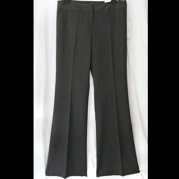Laundry By Shelli Segal Pants - Modern Fit NWT Sz 8 10 LAUNDRY by SHELLI SEGAL Gray * HAILEE * Flare Dress Pants